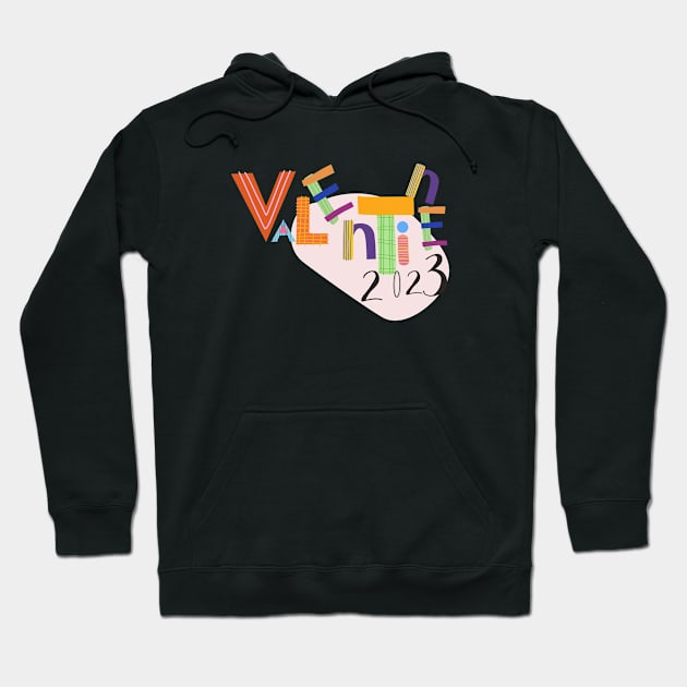 Alphabet Valentine 2023 Hoodie by Color by EM